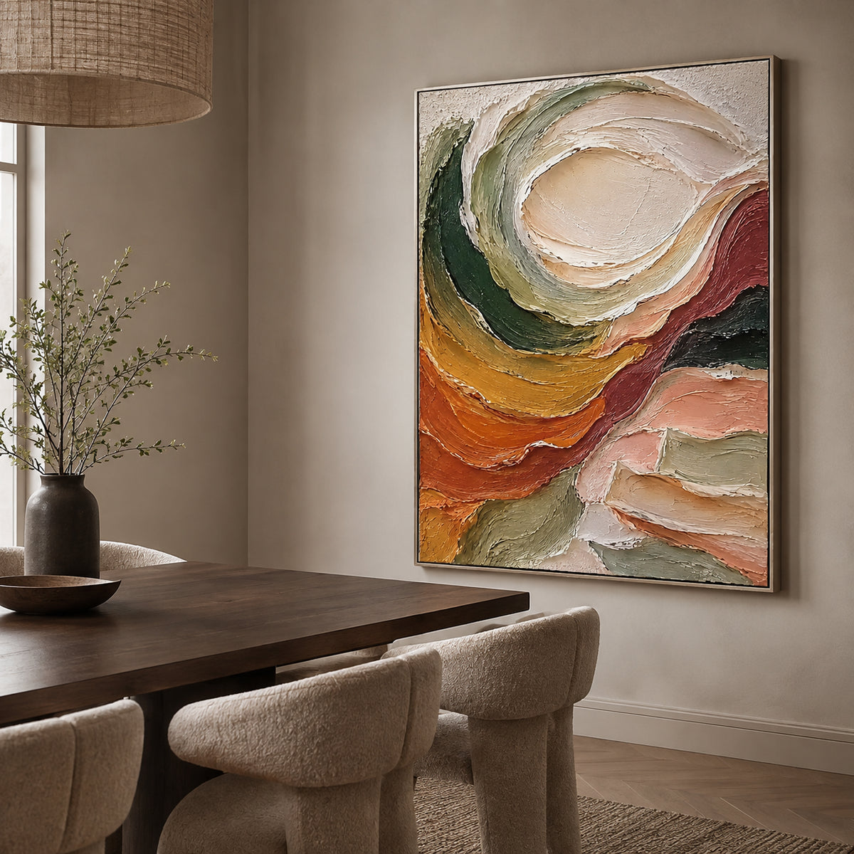 Earth in Motion — Textured Abstract oil painting, view 5