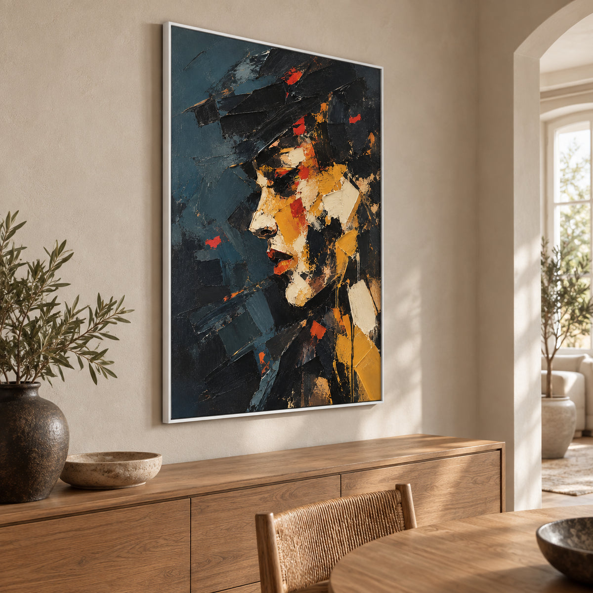 Dark Persona — Abstract Male Portrait oil painting, view 2