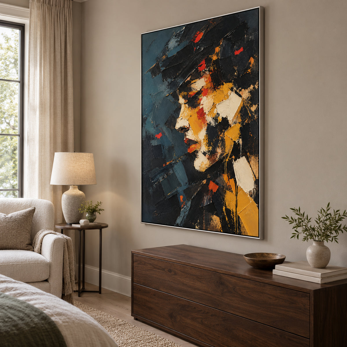 Dark Persona — Abstract Male Portrait oil painting, view 3