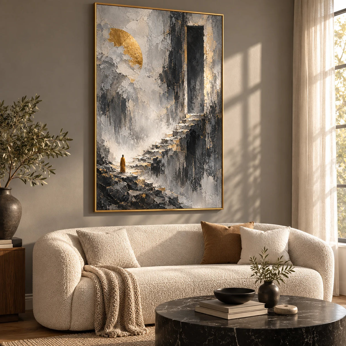 Dusk Door oil painting - living room, left view