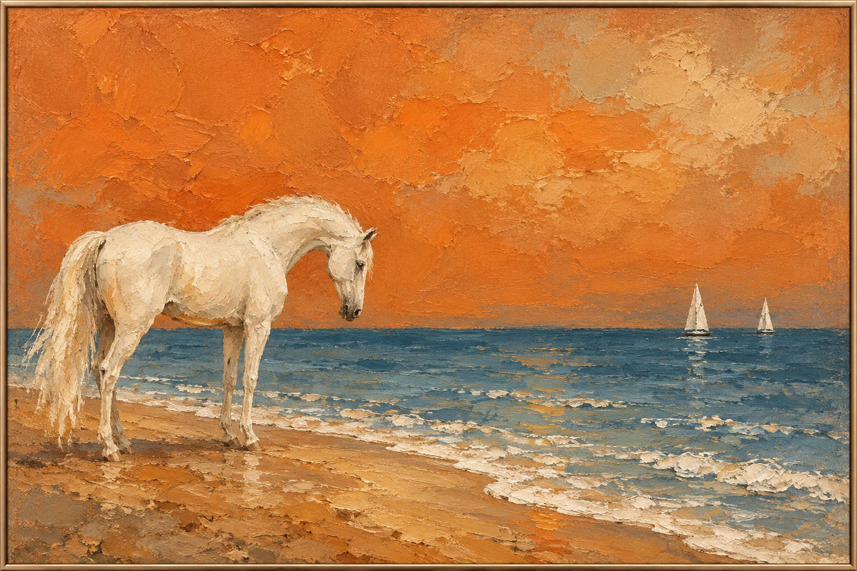 Saltwind Reverie oil painting - original framed artwork