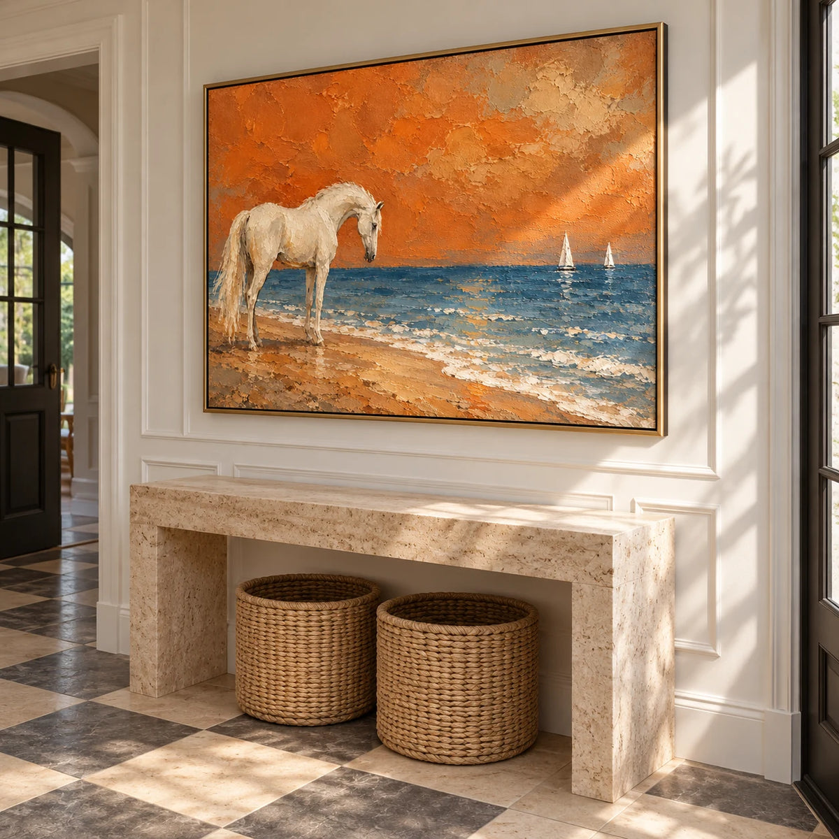 Saltwind Reverie oil painting - entryway, right view