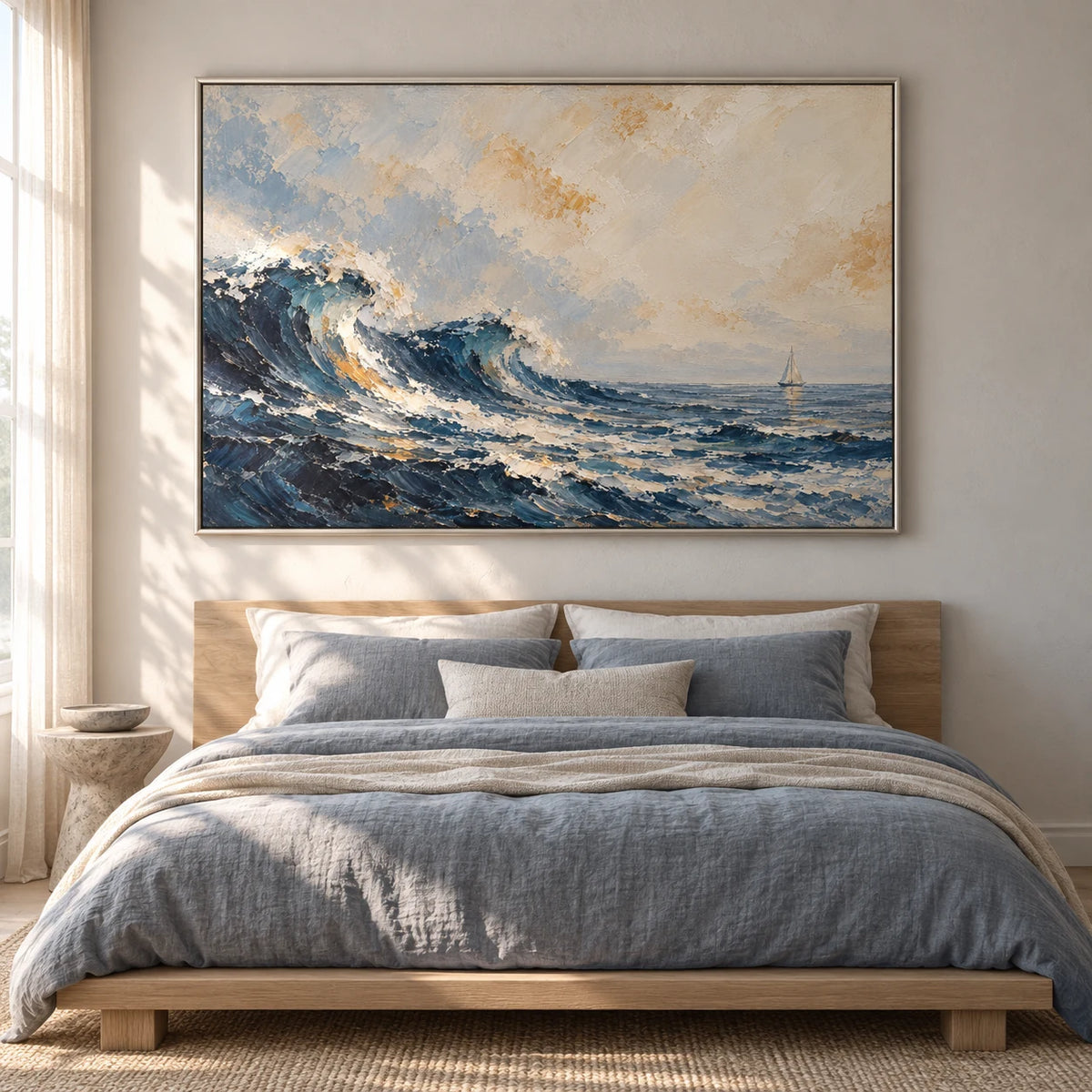 Returning Wave oil painting - bedroom front view