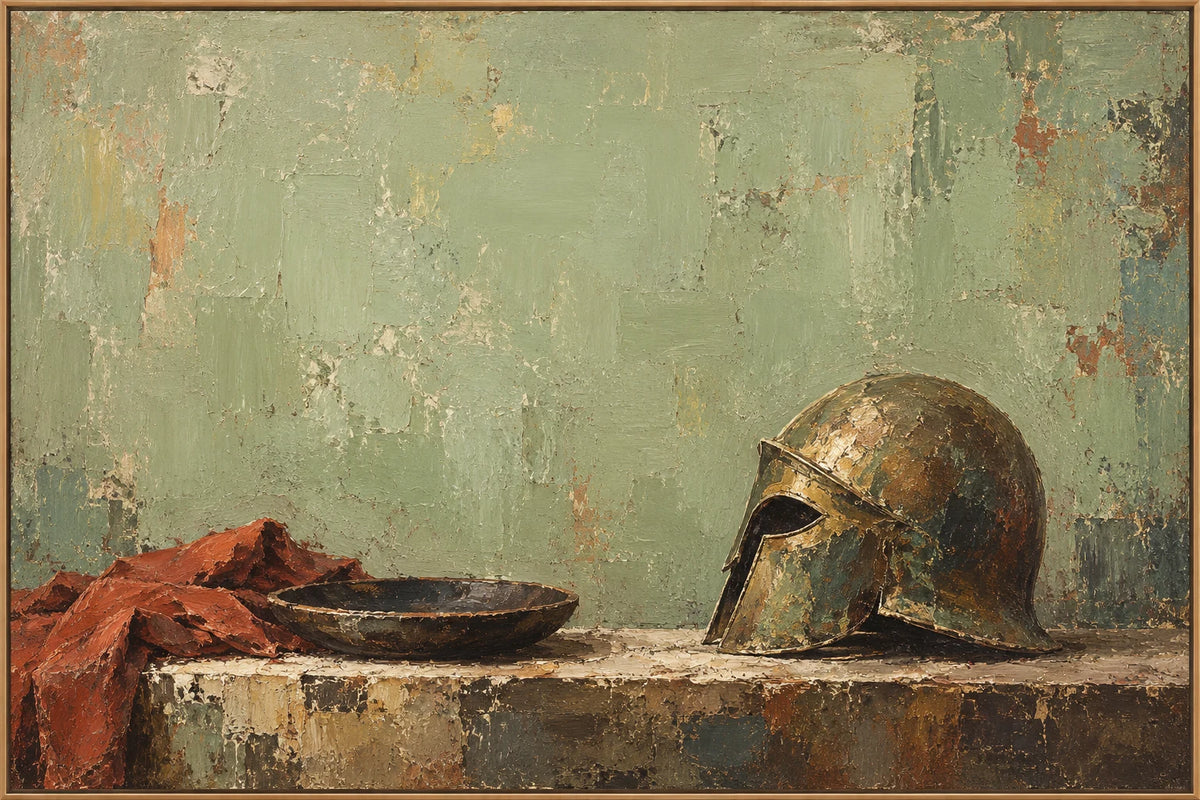 Bronze in Repose oil painting - original framed artwork