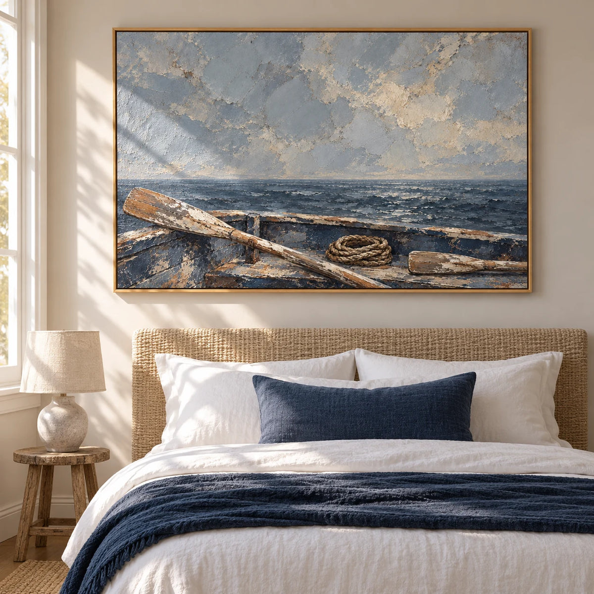 Oars at Rest oil painting - bedroom front view