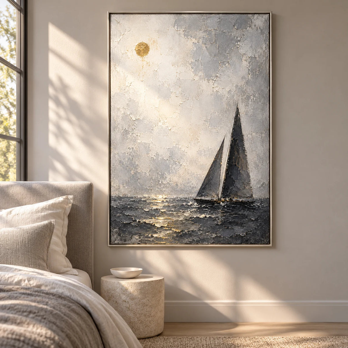 Silent Sail oil painting - bedroom front view
