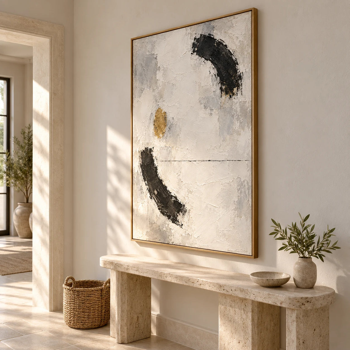 Unwritten Arc oil painting - entryway right-side view