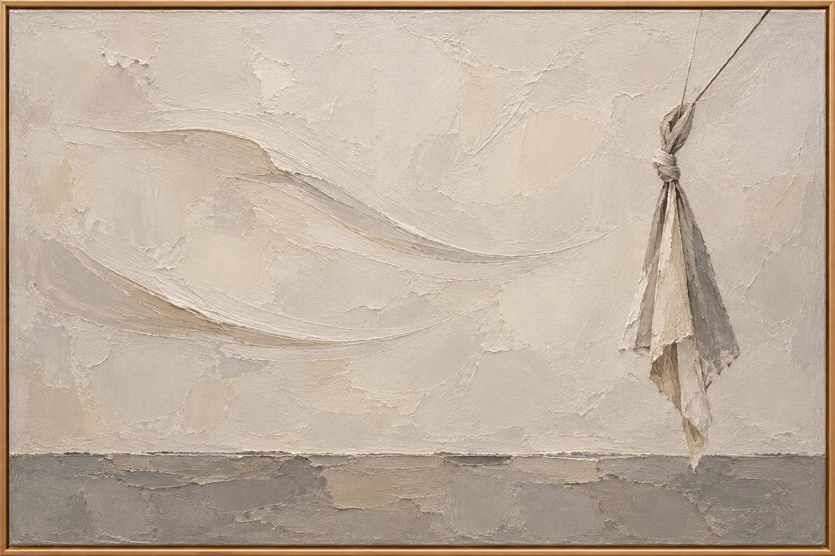 Held by Wind oil painting - original framed artwork
