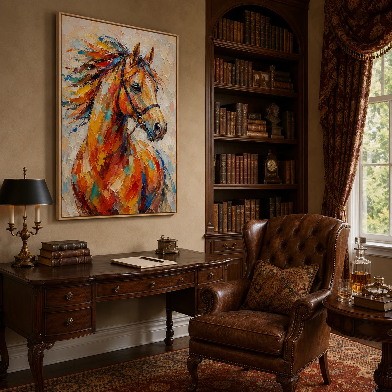 Fervor - hand-painted horse oil painting on canvas detail 2 by Realoilart