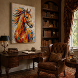 Saffron Mane - hand-painted oil painting on canvas