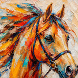 Saffron Mane - hand-painted oil painting on canvas