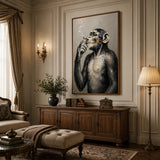 Silver Sentinel - hand-painted oil painting on canvas