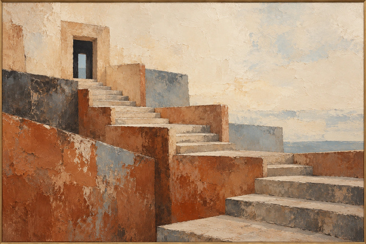 An Open Door — Architectural oil painting