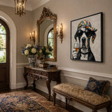 Studio Hound - hand-painted oil painting on canvas