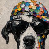 Studio Hound - hand-painted oil painting on canvas