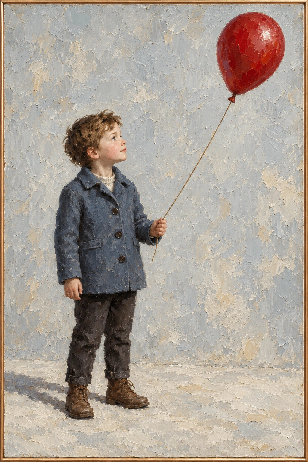 Waiting Red — Portrait oil painting