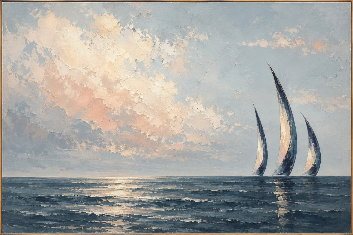 Three Curves — Seascape oil painting