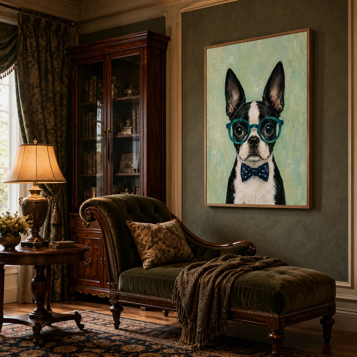 Savant - hand-painted pet portrait oil painting on canvas detail 2 by Realoilart