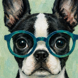 Verdant Hound - hand-painted oil painting on canvas
