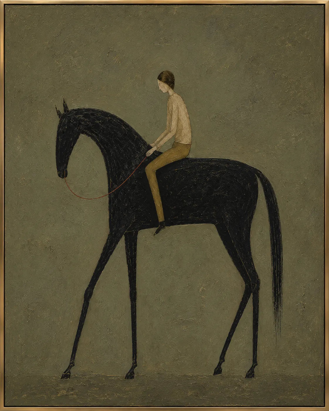 Quiet Rider in Olive - artwork front view