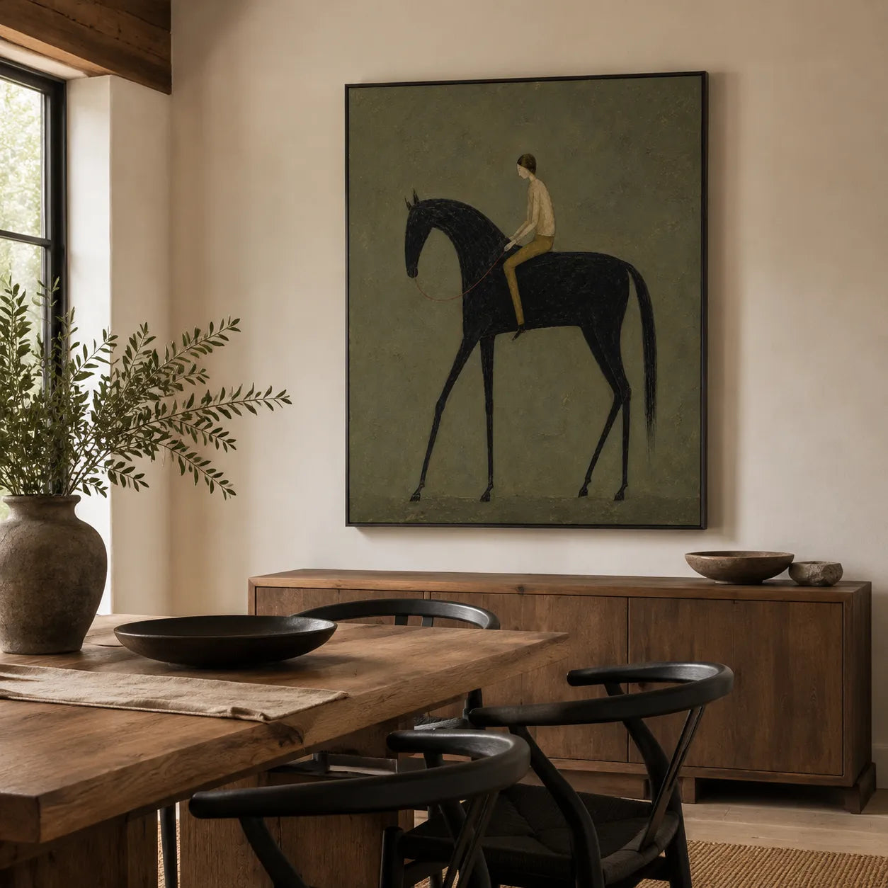 Quiet Rider in Olive - styled interior preview 2