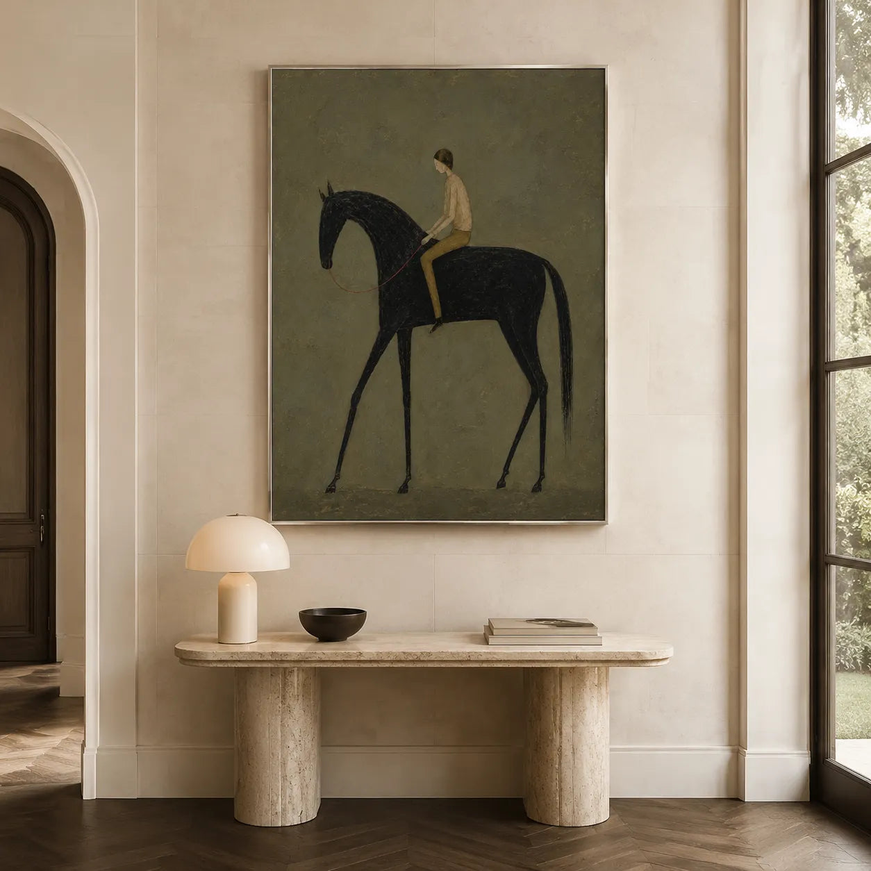 Quiet Rider in Olive - styled interior preview 4