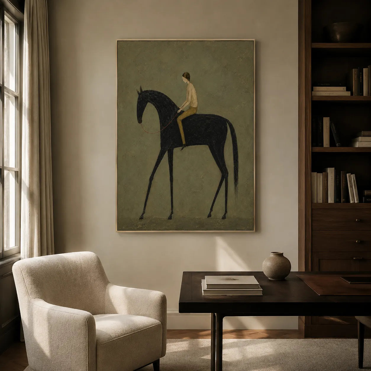 Quiet Rider in Olive - styled interior preview 5