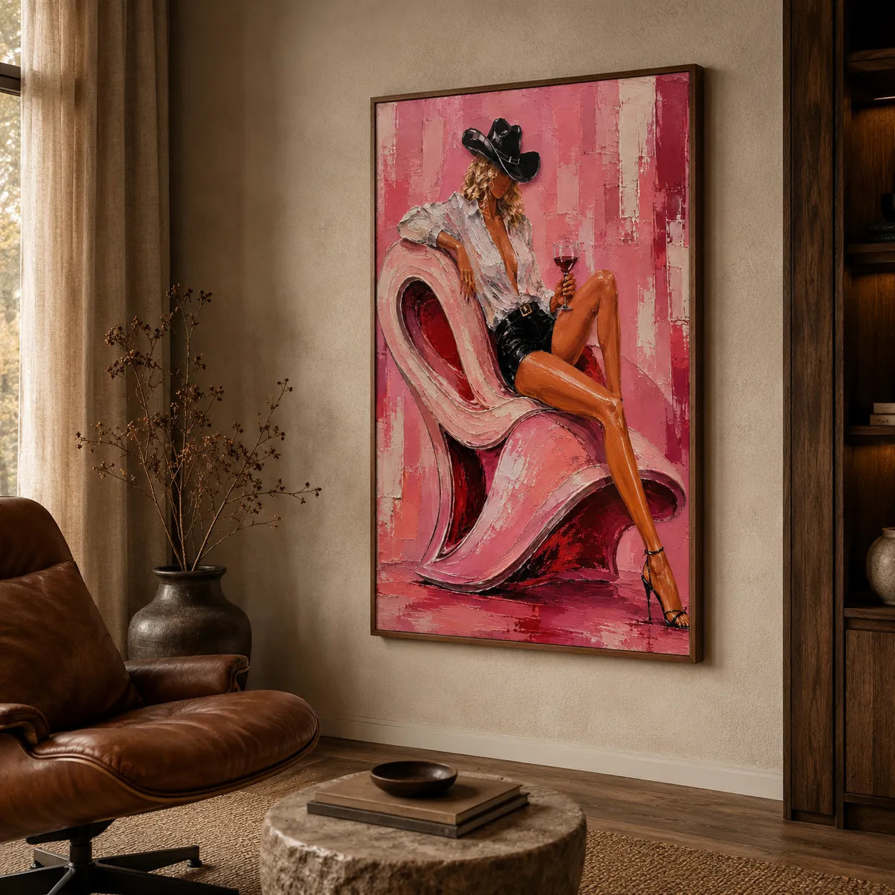 Pink Lounge Cowgirl - styled interior preview 5