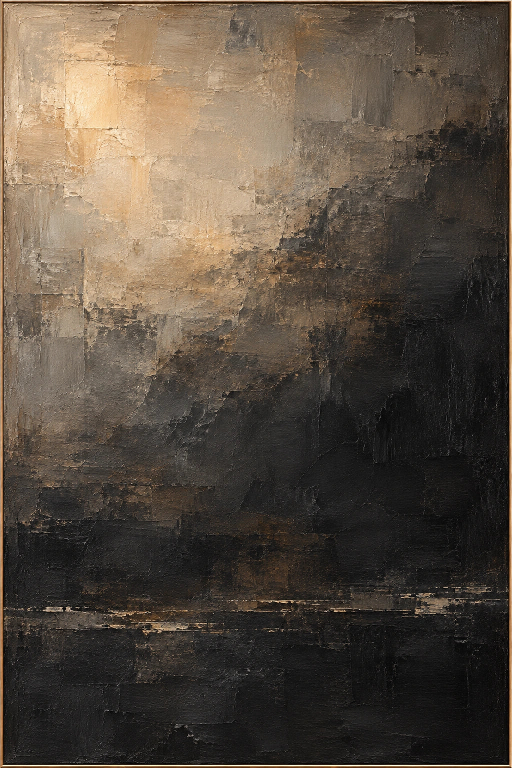 Night's Edge — Abstract oil painting