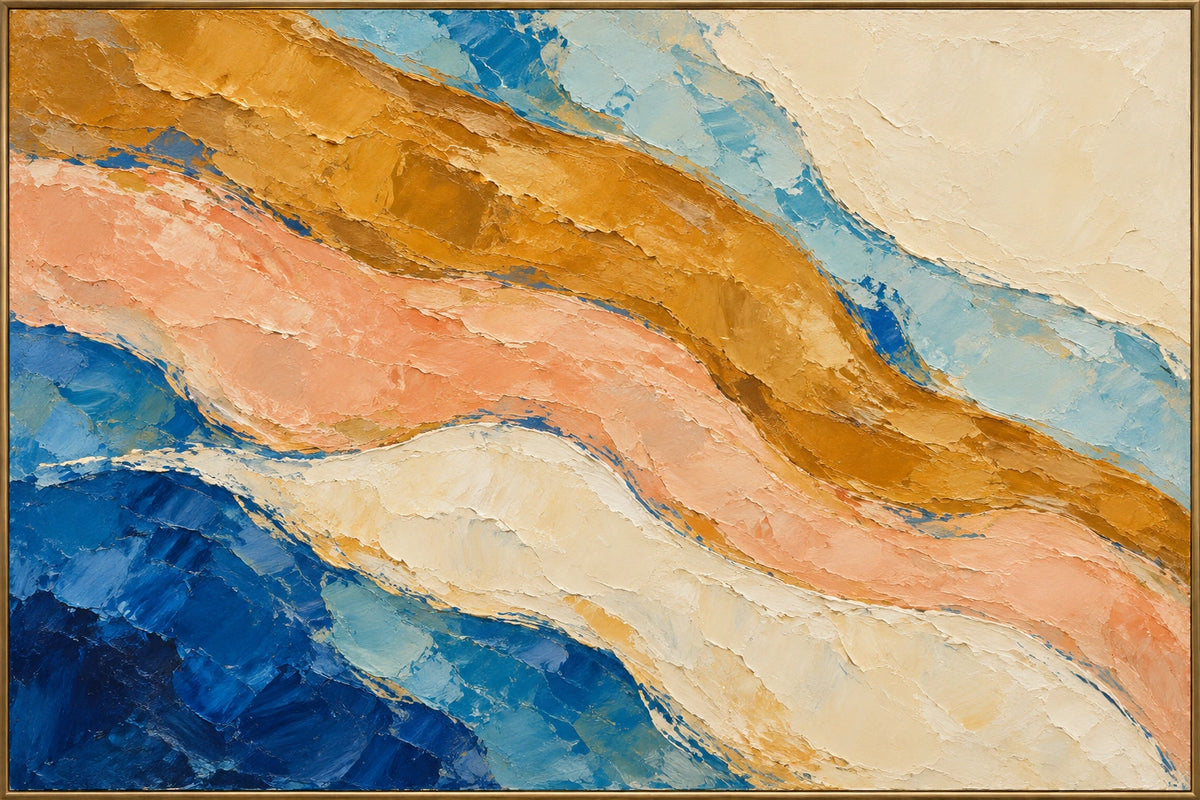 Warm Undercurrent — Abstract oil painting