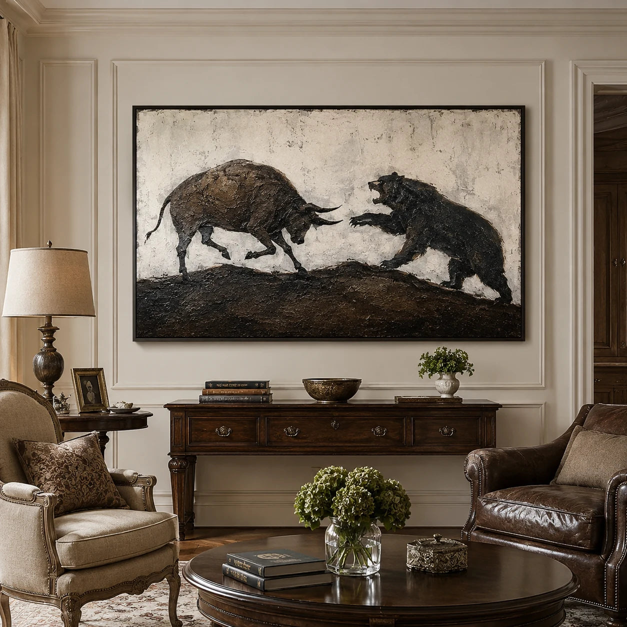 Earthbound - hand-painted animal oil painting on canvas by Realoilart
