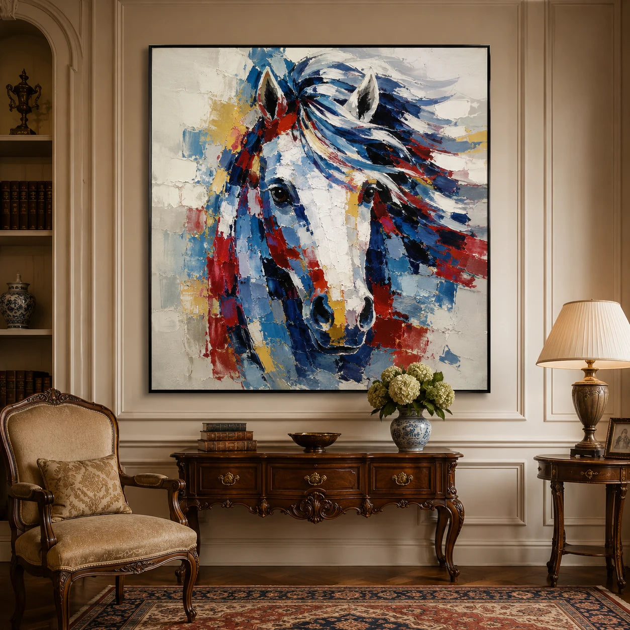 Unbridled - hand-painted horse oil painting on canvas by Realoilart